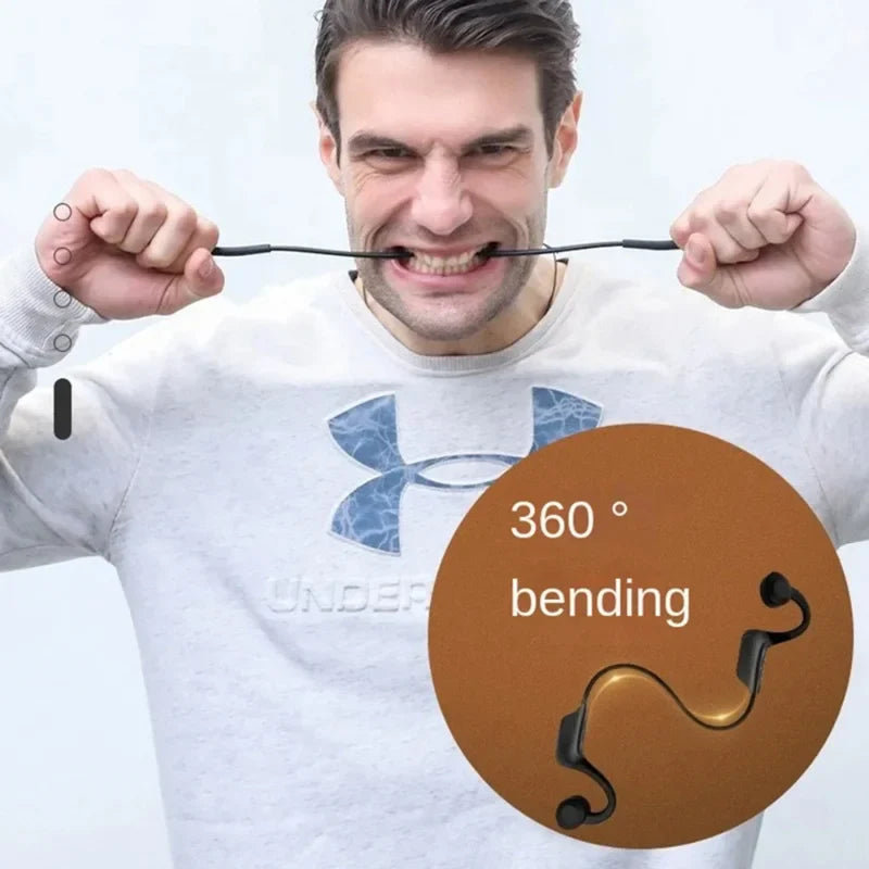 Hot Bone Conduction Swimming Headphones Bluetooth 5.4 IPX8 Waterproof Not In-Ear Wireless Plug-in Card Sports Headphones New