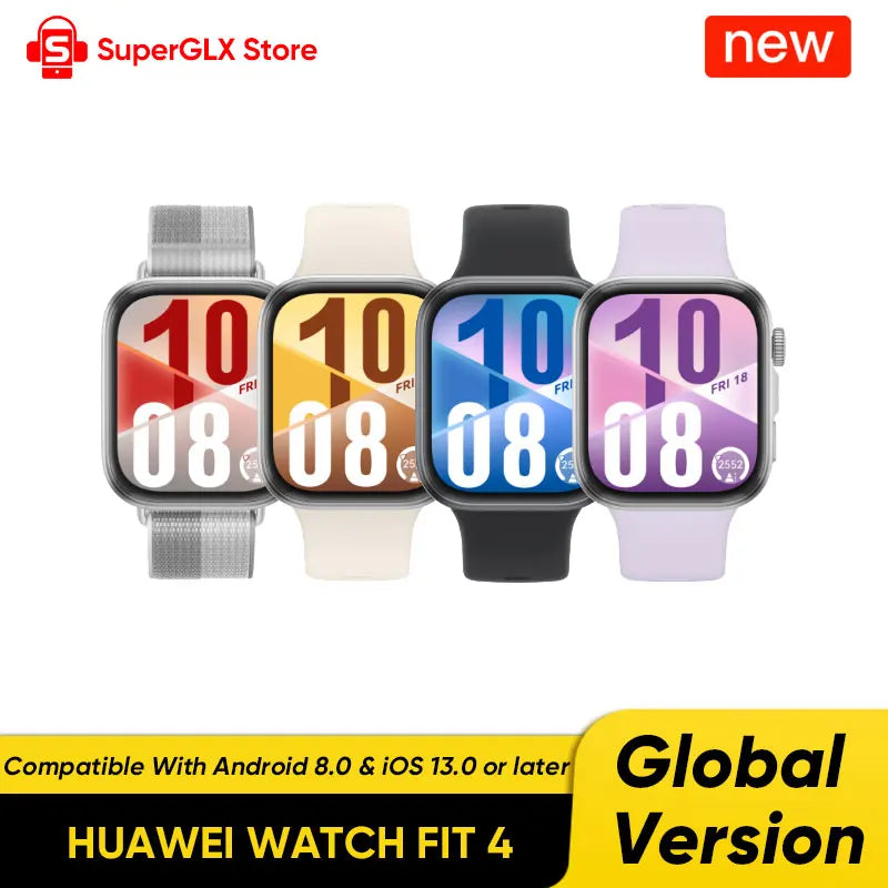 HUAWEI Watch Fit 4 Smartwatch Global Version 1.82'' AMOLED Display Ultra Slim Design 100+ Sports Modes up to 10-Day Battery Life