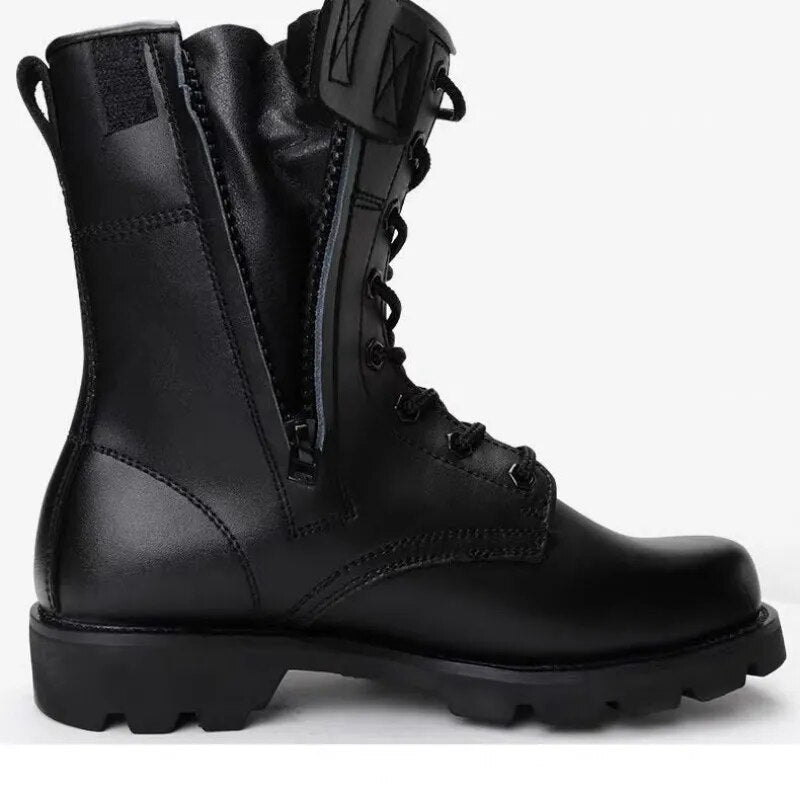 Men's Army Boot Military Special Force Tactical Boots Anti-Smash Steel Work Safety Shoes