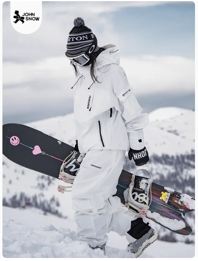 John Snow Winter Ski Suits Men And Women Outdoor Waterproof Breathable Warm Snowboarding Suit Sets Skiing Jacket And Pant