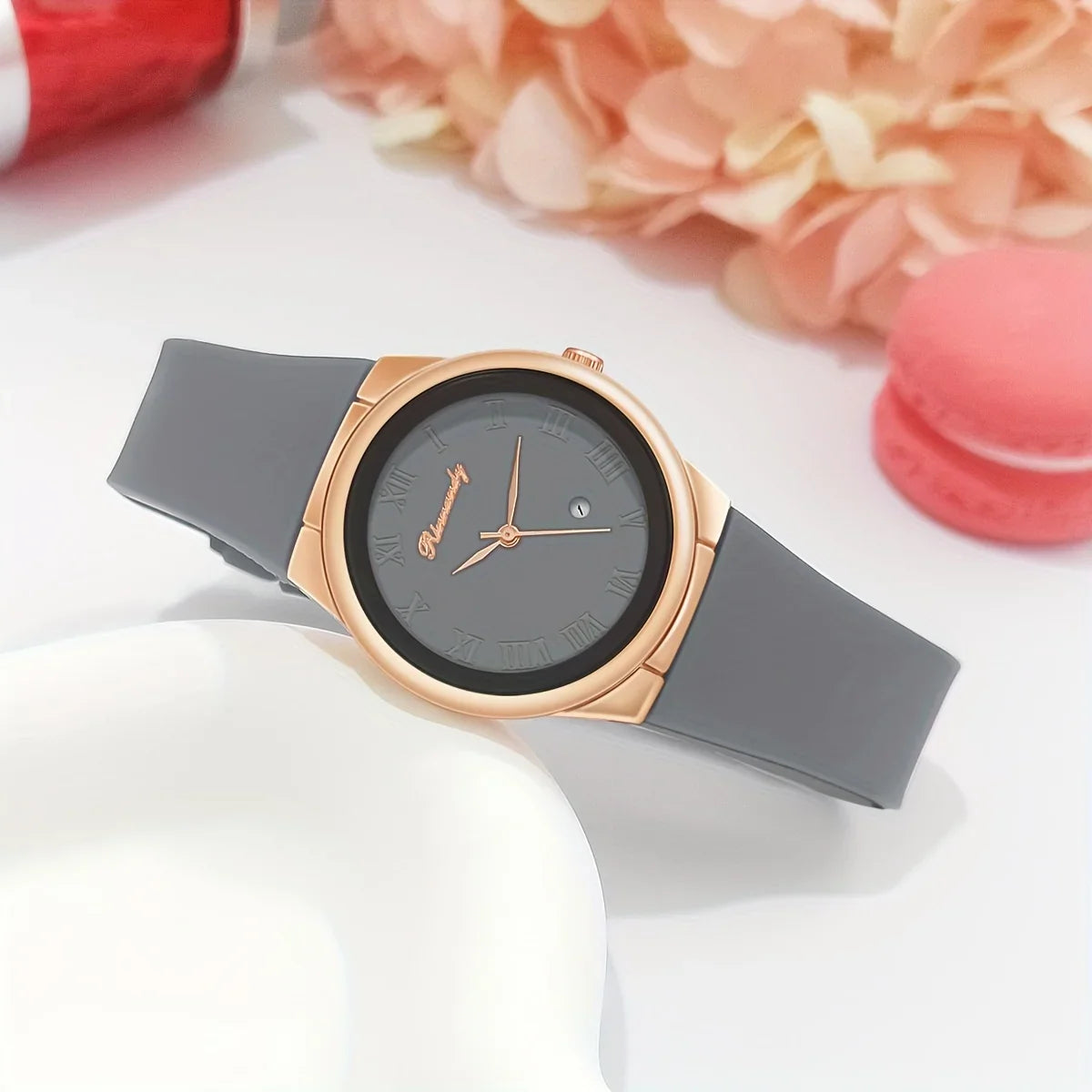 Fashion Roma Dial Women Calendar Quartz Watches Casual Silicone Band Ladies Sports Wristwatch Reloj Mujer