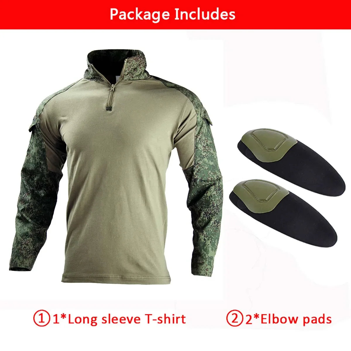 Outdoor Tactical Uniform Military Camo Hiking Training Shirts Workwear Cargo Pants+Pads Airsoft Paintball Hunting Clothes Sets