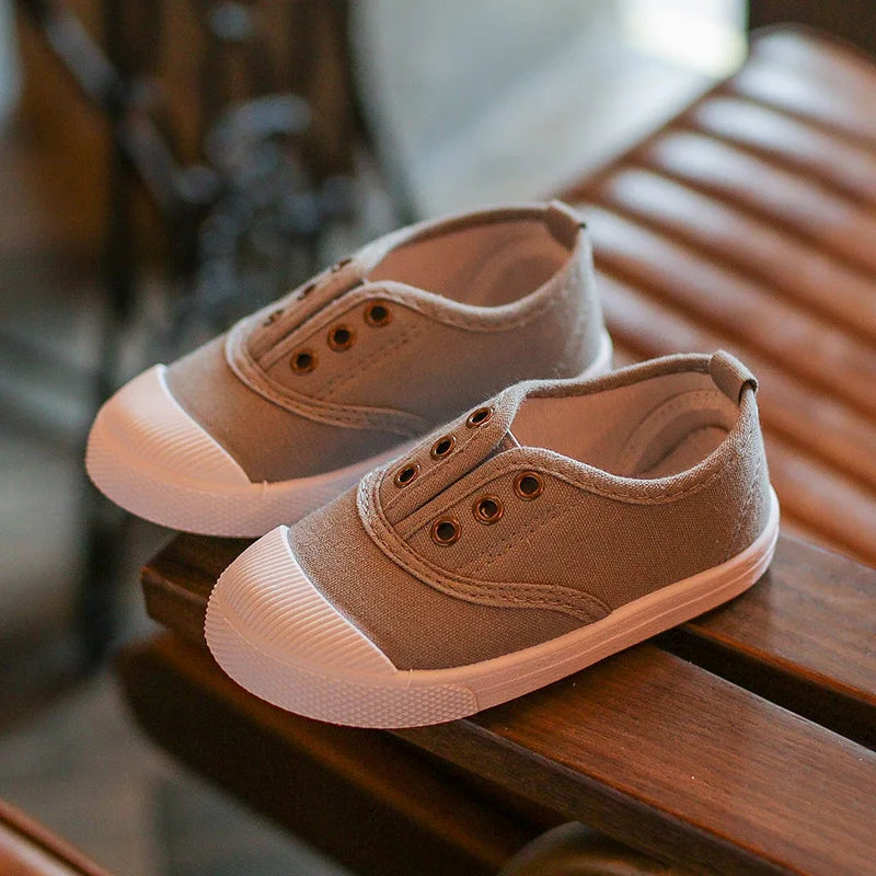 Kids Shoes For Boys Girls Insole Candy Color Children Casual Canvas Sneakers