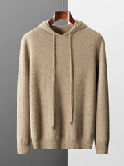 Men's One-piece ready-to-wear Hoodie 100% Merino Wool Knitted Sweatshirt Autumn