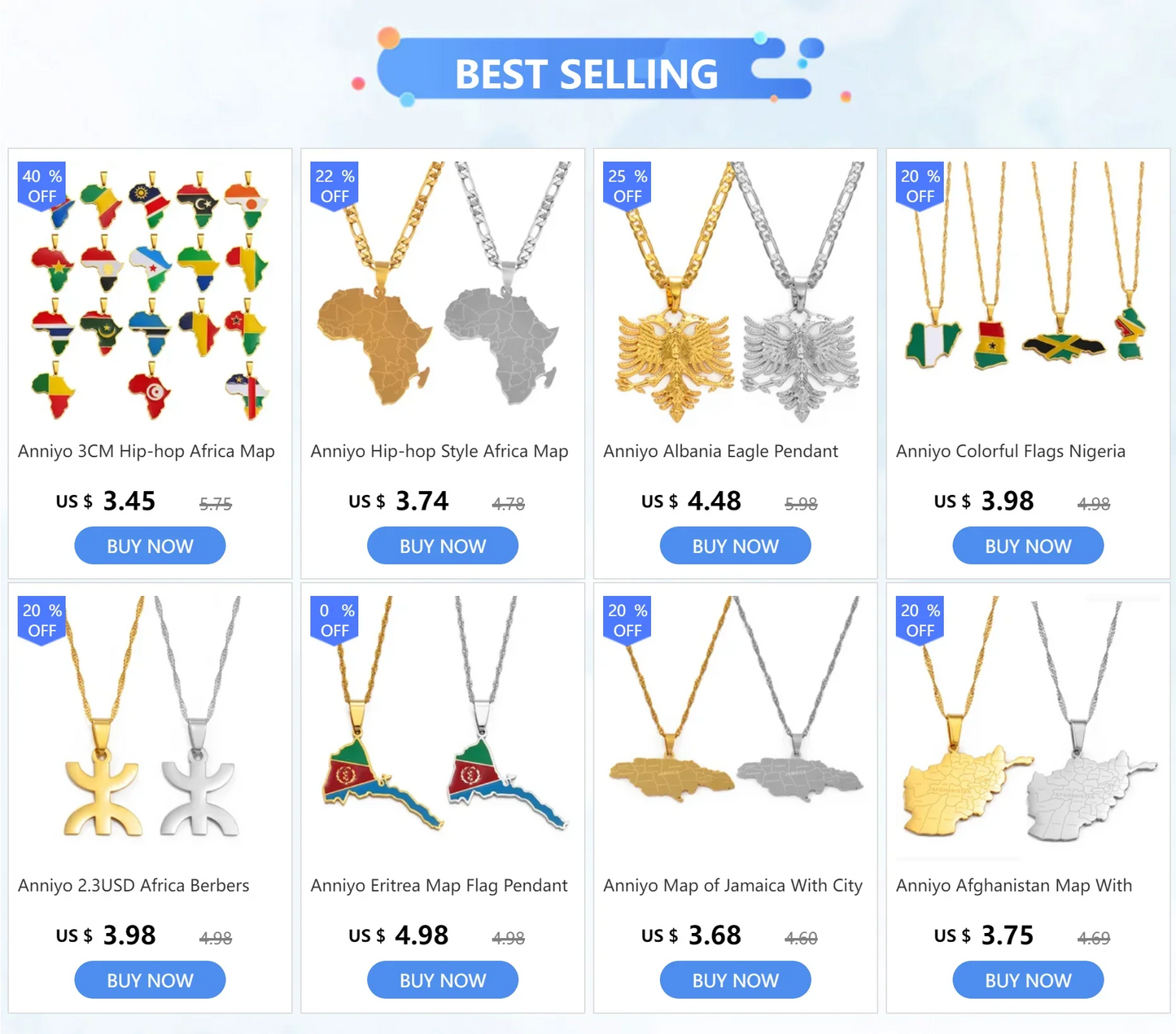 Anniyo German Eagle Pendant Neckalces Stainless Steel Germany Jewelry for Women Girls Gifts for Mom and Daughter #508062