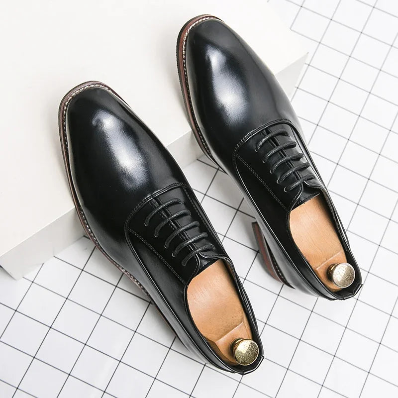 Fashion Business Dress Men Shoes 2020 New Classic Leather Men's Formal Shoes Comfortable Slip On Dress Shoes Men Oxfords Size 46