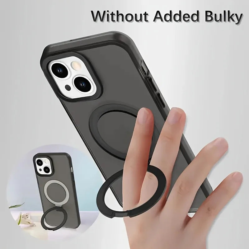 Luxury Magnetic Holder Armor Shockproof Wireless Charging Phone Case for iPhone 17 16 15 14 13 12 11 Pro Max 17 Air Cases Cover