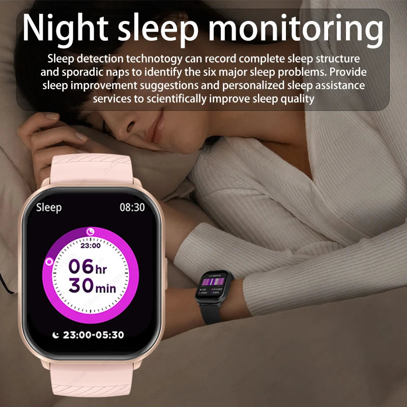 2026 New Lady fashion Smart Watch Men Women Heart Rate Blood Pressure Fitness Tracker Bluetooth Call Smartwatch Man For Android