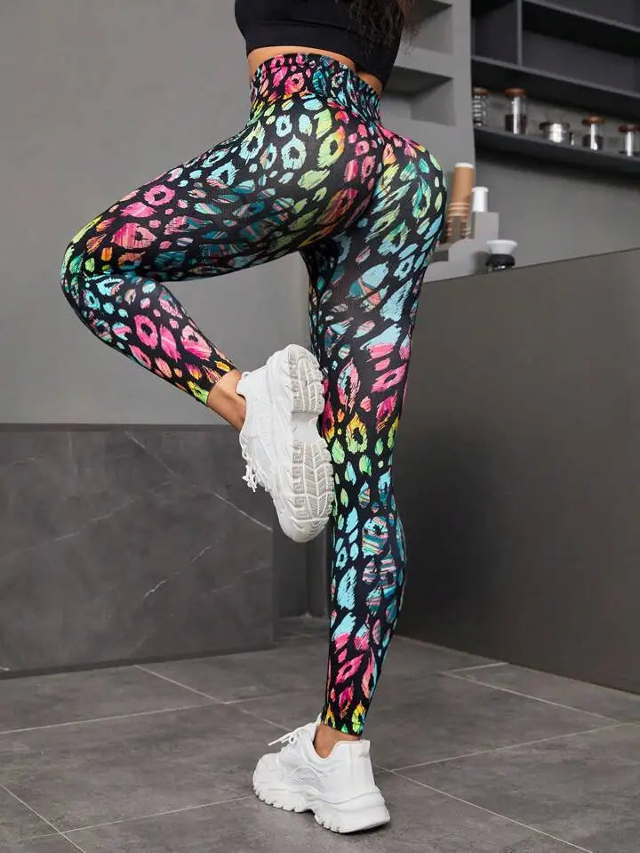 Tie Dye Seamless Leggings Women for Gym Yoga Pants Push Up Workout Sports Leggings
