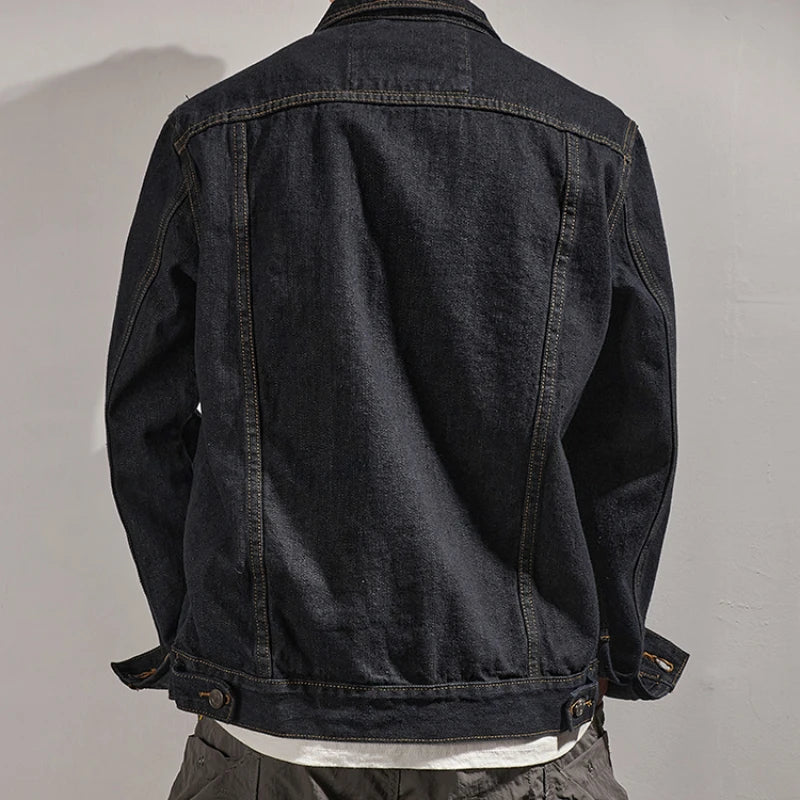 Autumn and winter new primary color casual denim men's classic denim jacket