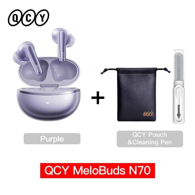 QCY HT18 MeloBuds N70 Wireless Earbuds Bluetooth 6.0 Hi-Res LDAC Earphones Adaptive ANC Dual-driver Headsets in-Ear Detection