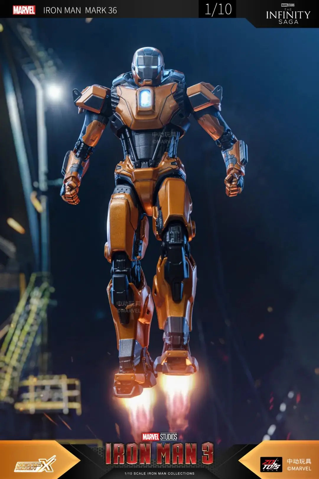 Original ZD Toys Iron Man Tony Stark MK9 MK14 MK12 MK27 MK15 MK35 MK22 MK40 Hammerhead Action Figure Anime Collect Model Gifts