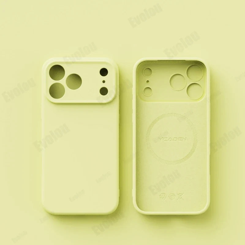 Matte Skin Liquid Silicone Case for Iphone 17 Pro Max Magnetic Magsafe Wireless Charging Candy Bumper for Iphone 17 Air 17pro