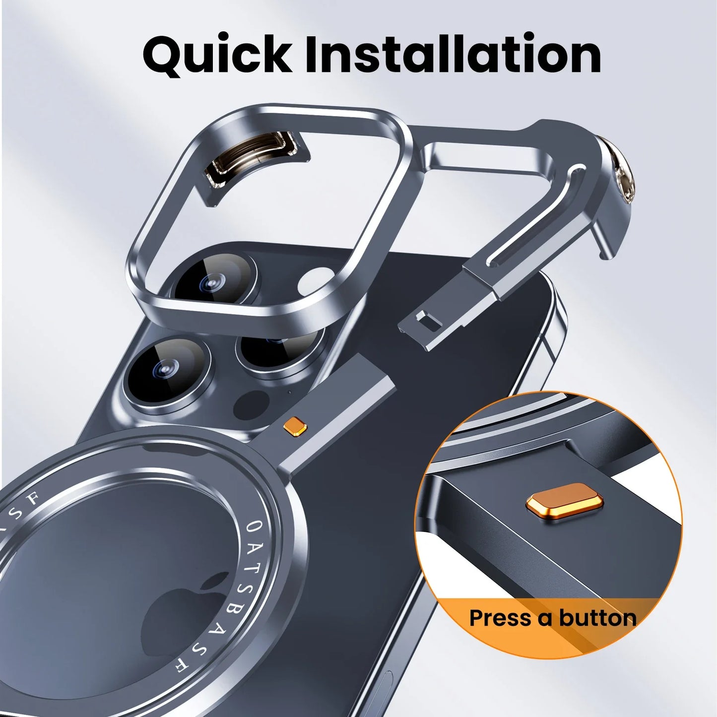 Magnetic Z Shape Metal Phone Case For iPhone 17 Air 15 16 Pro Max Shockproof Bumper With 360° Rotation Holder Protective Cover