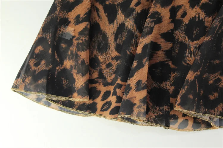 CNYISHE Party Leopard Backless Women Dresses V Neck Sleeveless Sheath Bodycon Lace-up Sexy Club Fashion Female Vestidos Robes