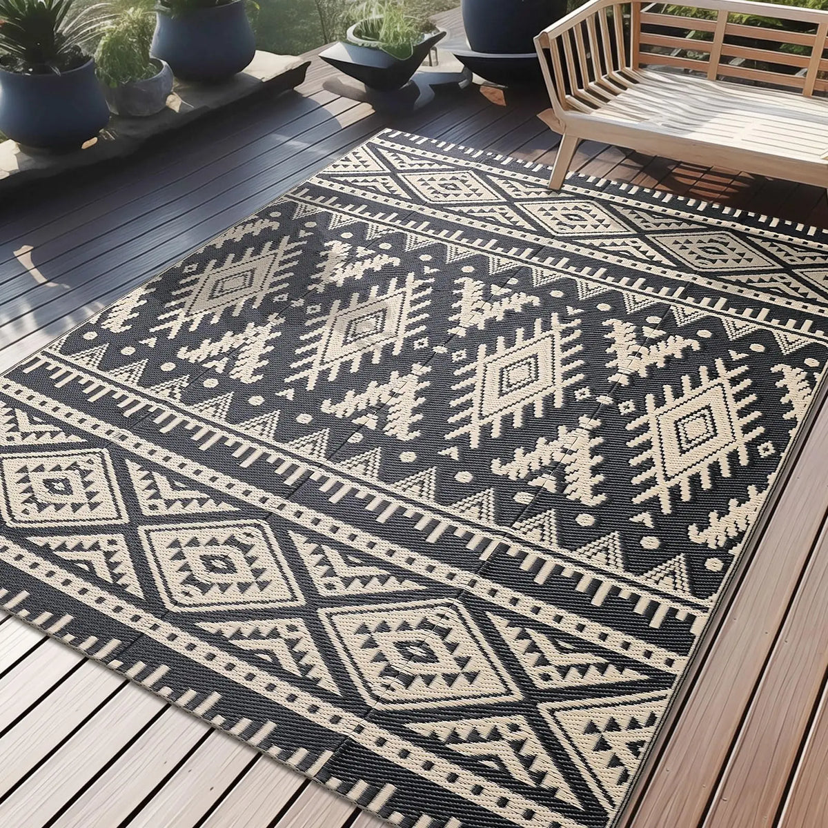 Outdoor Plastic Straw Rug Waterproof Indoor Outdoor Carpet Machine Washable