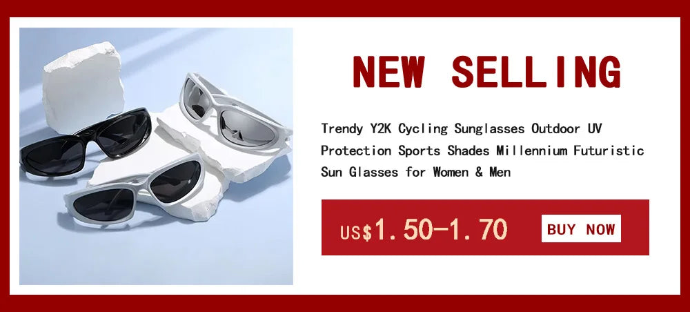 UV400 Rimless Rectangle Sunglasses Fashion Y2K Frameless Sun Glasses Shades for Women & Men