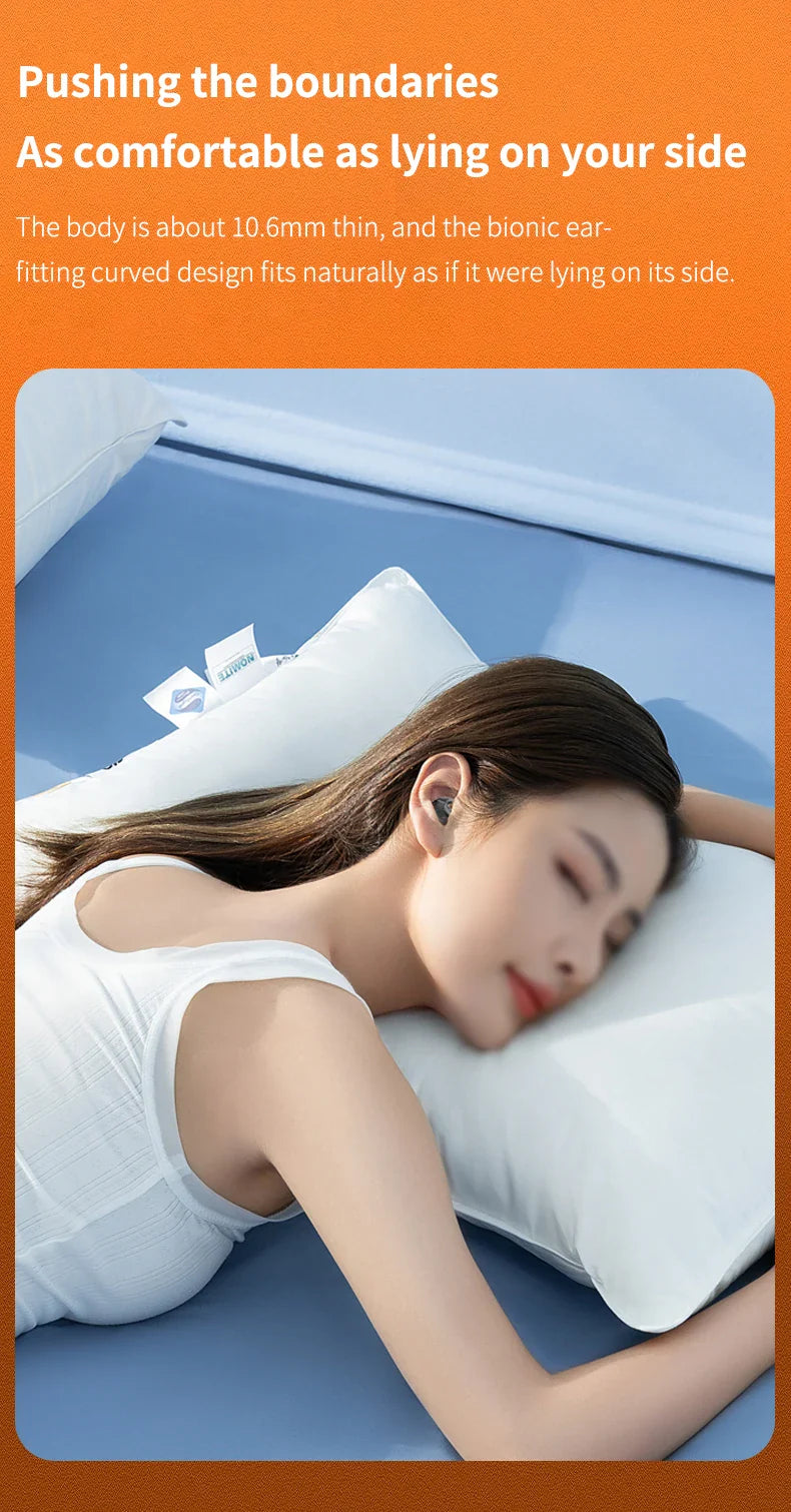 Wireless Sports Bluetooth Headphones Highend Tws Dual Ear Sleep In Ear Md538 Mini Painless Call Noise Cancelling Thin Headphones