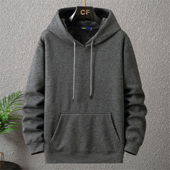 Solid Color Hoodies Men 12XL 10XL Plus Size Hoodies Autumn Winter Thick Fleece Hoodie