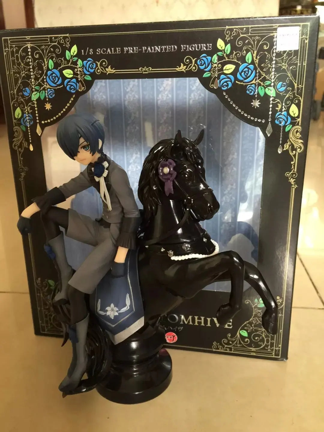 Black Butler Ciel Phantomhive Sebastian Michaelis Anime Figure Model Statue Boys Collection Desktop Decoration Ornament Toy Gift