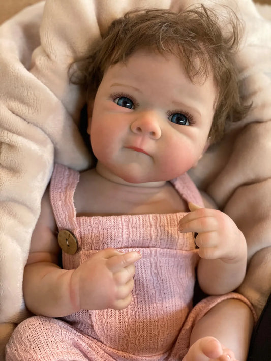 18 Inch Lifelike Bebe Bettie Girl Full Silicone Vinyl 3D Painted Newborn Baby Doll For Children Birthday Gifts