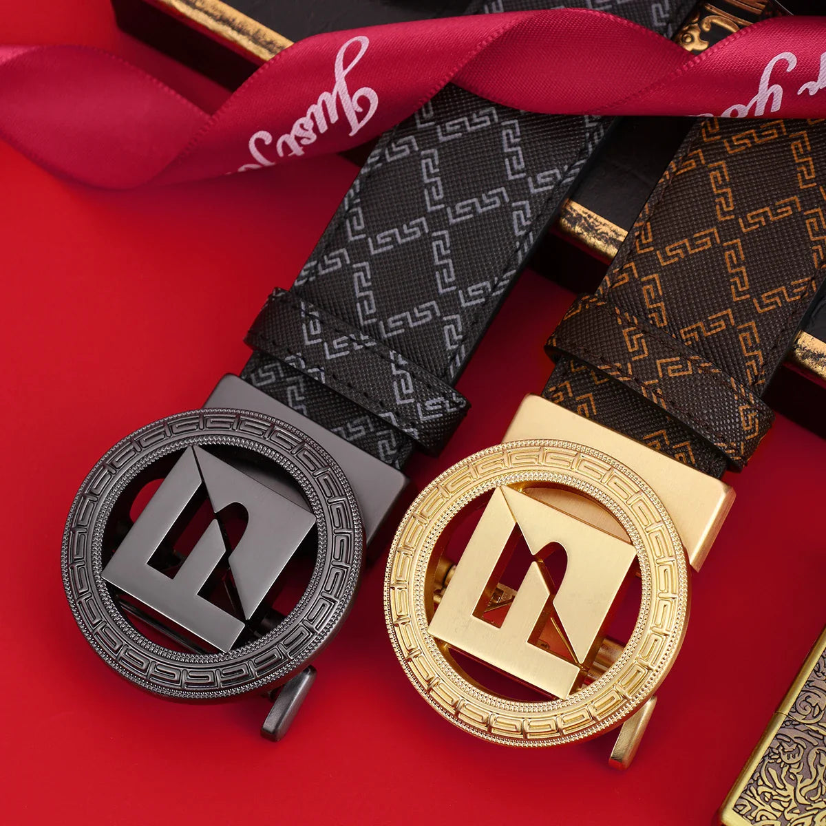 Men's PU Leather Belt with Alloy Buckle, Fashion Casual Business Accessory, Perfect Gift for Boyfriend Husband Father