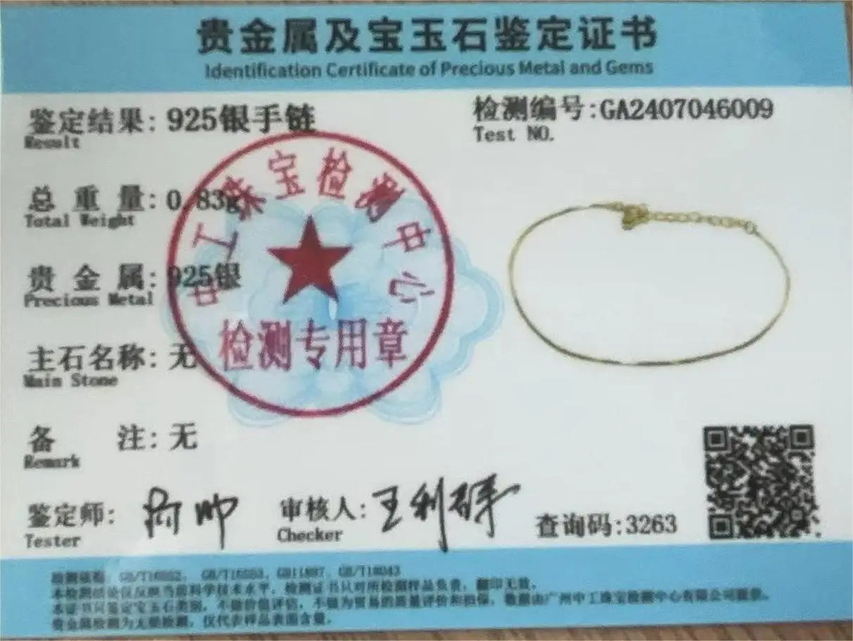 WANTME 925 Sterling Silver Minimalist Glossy Snake Bone Chain Charm Bracelet for Women Fashion Party Wedding Bangle Jewelry Gift