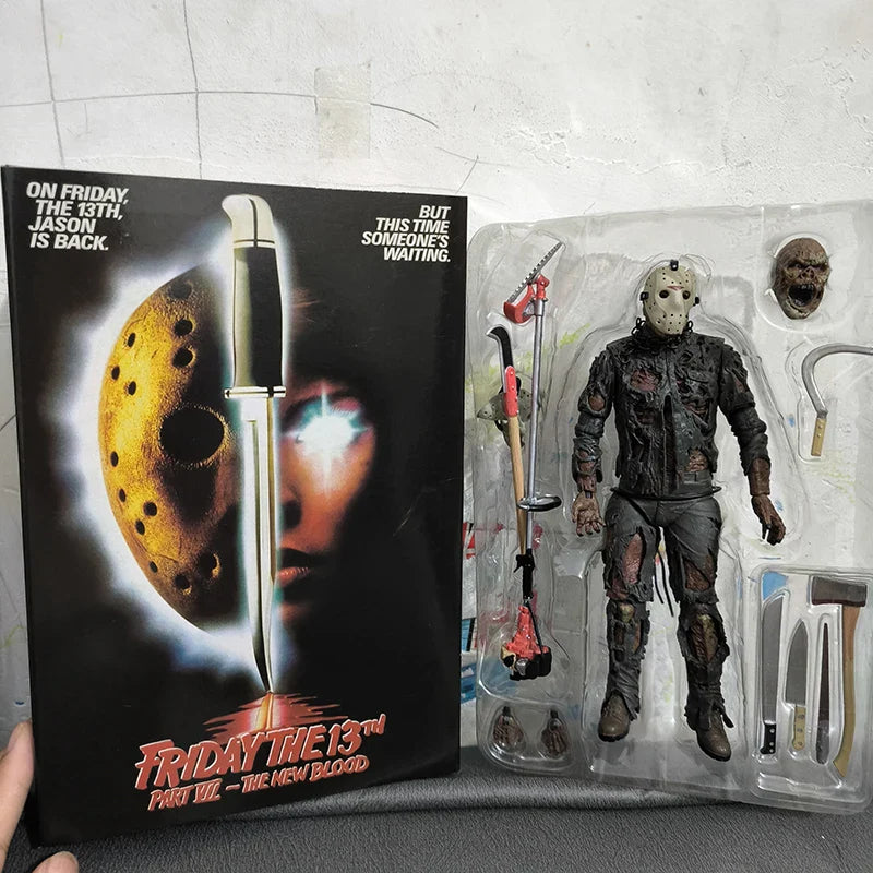 NECA Friday The 13th Figure Pennywise Part VII 7 New Blood Ultimate Jason Voorhees Action Figure Model Horror Halloween Gift