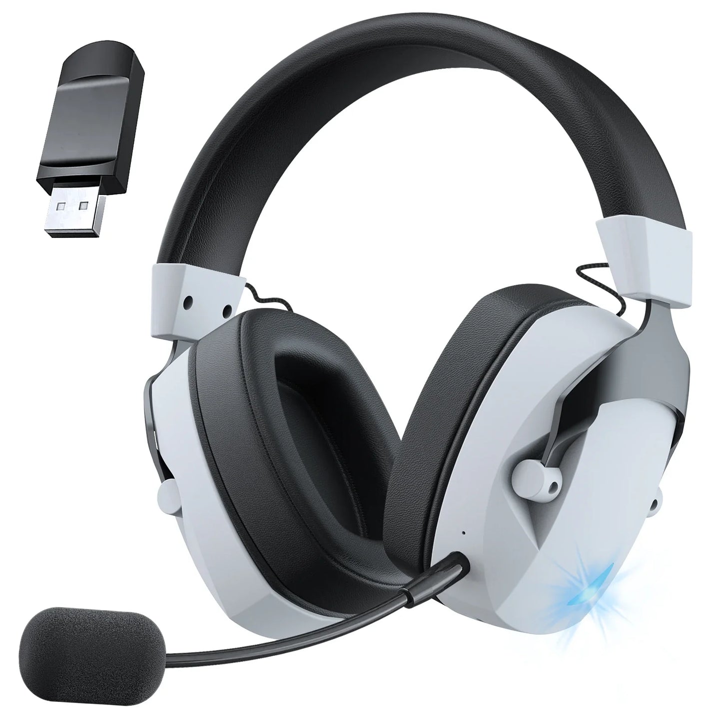 Acinaci 2.4GHz Wireless Gaming Headset for PS5, PS4 Gamers, PC, Nintendo Switch, Bluetooth Gaming Headphones and microphone