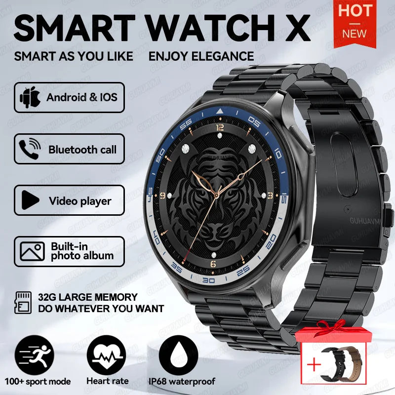2025 Men High-End Business Watch For IOS OPPO Watch X 4G Large Memory Video playback Smartwatch Sport Fitness Waterproof Watches