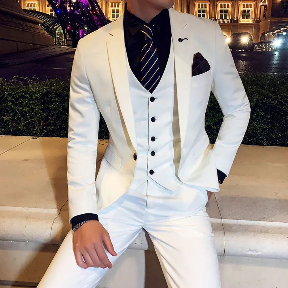 Tuxedo for Mens: Men's Business Casual Groom Wedding Dress Formal Suit
