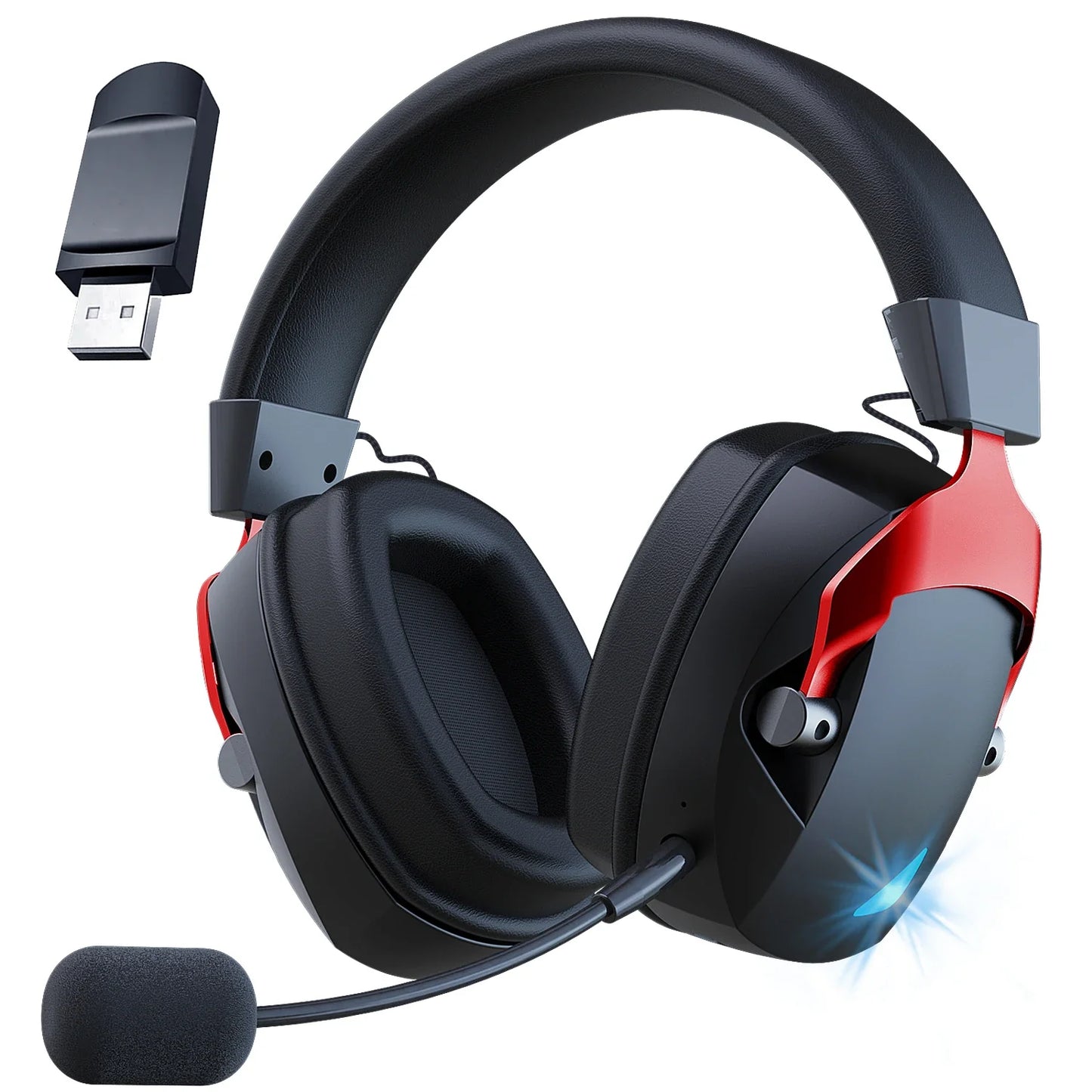 Acinaci 2.4GHz Wireless Gaming Headset for PS5, PS4 Gamers, PC, Nintendo Switch, Bluetooth Gaming Headphones and microphone