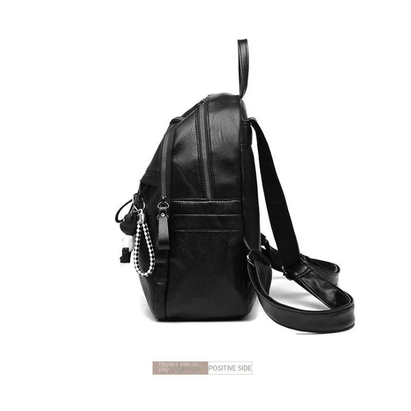 Gift non-violent bear backpack women's simple black casual backpack women's one-shoulder crossbody bag bag women
