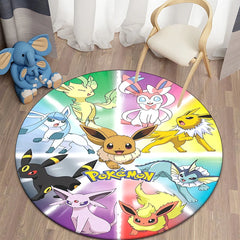 Pokemon Cartoon HD Printed Round Carpet Dropshipping Rug for Living Room Area Rug