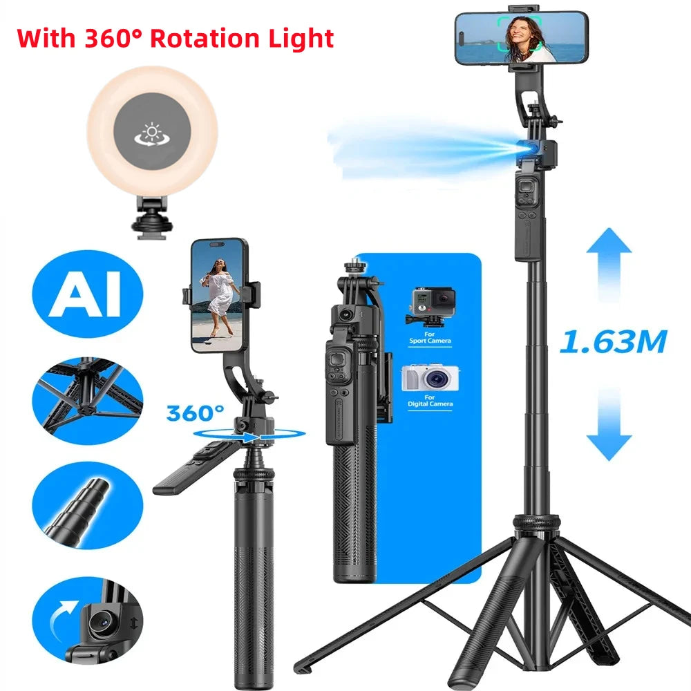 C17 Monopod 360° Auto-Rotation AI Tracking Shooting Tripod Bluetooth Shutter