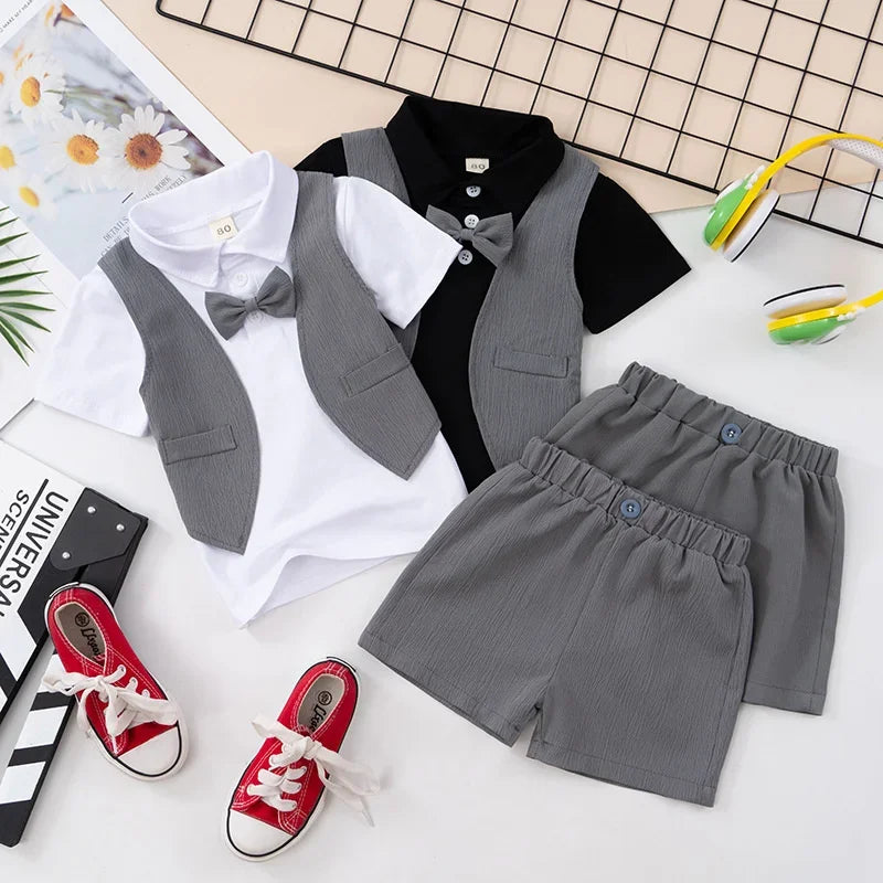 New Summer Baby Boys Clothes Suit Children Casual T-Shirt Shorts 2Pcs/Sets Toddler Cotton Costume Infant Outfits Kids Tracksuits