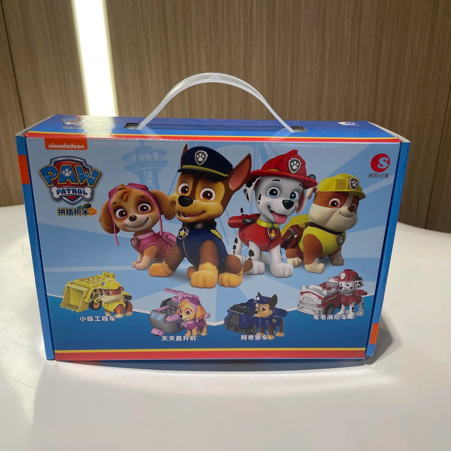 100% Original Paw Patrol 4PCS Vehicle Chase Skye Marshall Pull Back Cars Playset Kids Action Figure Children Toys Birthday Gift