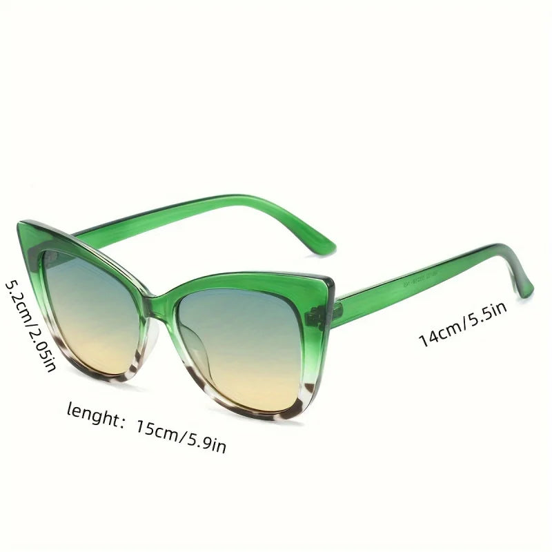 New style Women's cat's eye box simple gradient color matching Sunglasses-Joker fashion glasses