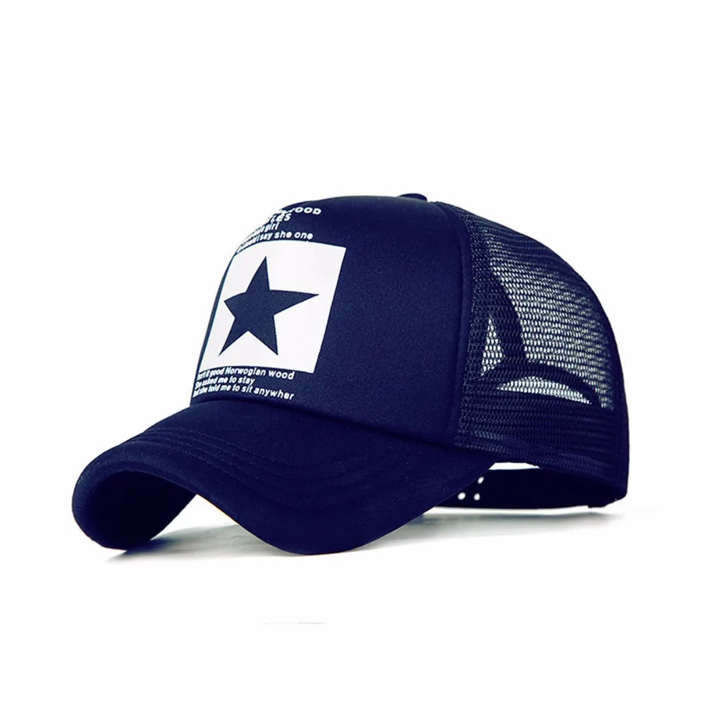 Fashion Letter Embroidery Baseball Cap For Men Women Summer Breathable Mesh Snapback Hat Unisex Hip Hop Trucker Bone Gorras