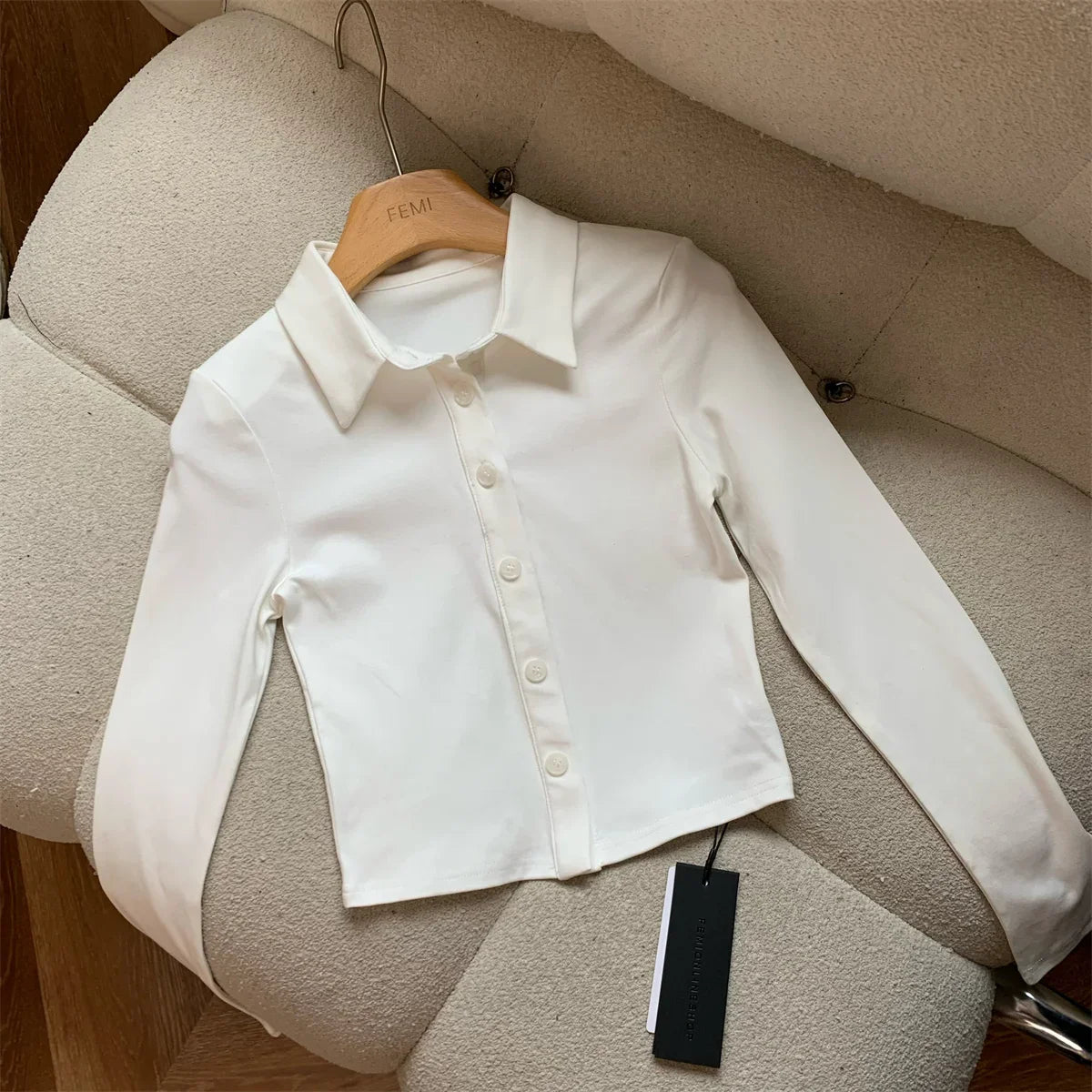 DUOJIHUI Two Piece New Sexy Chic Halter Female Dresses Basic Polo Neck Fashion Button Shirt Slim Simple A-line XS-L Women Dress