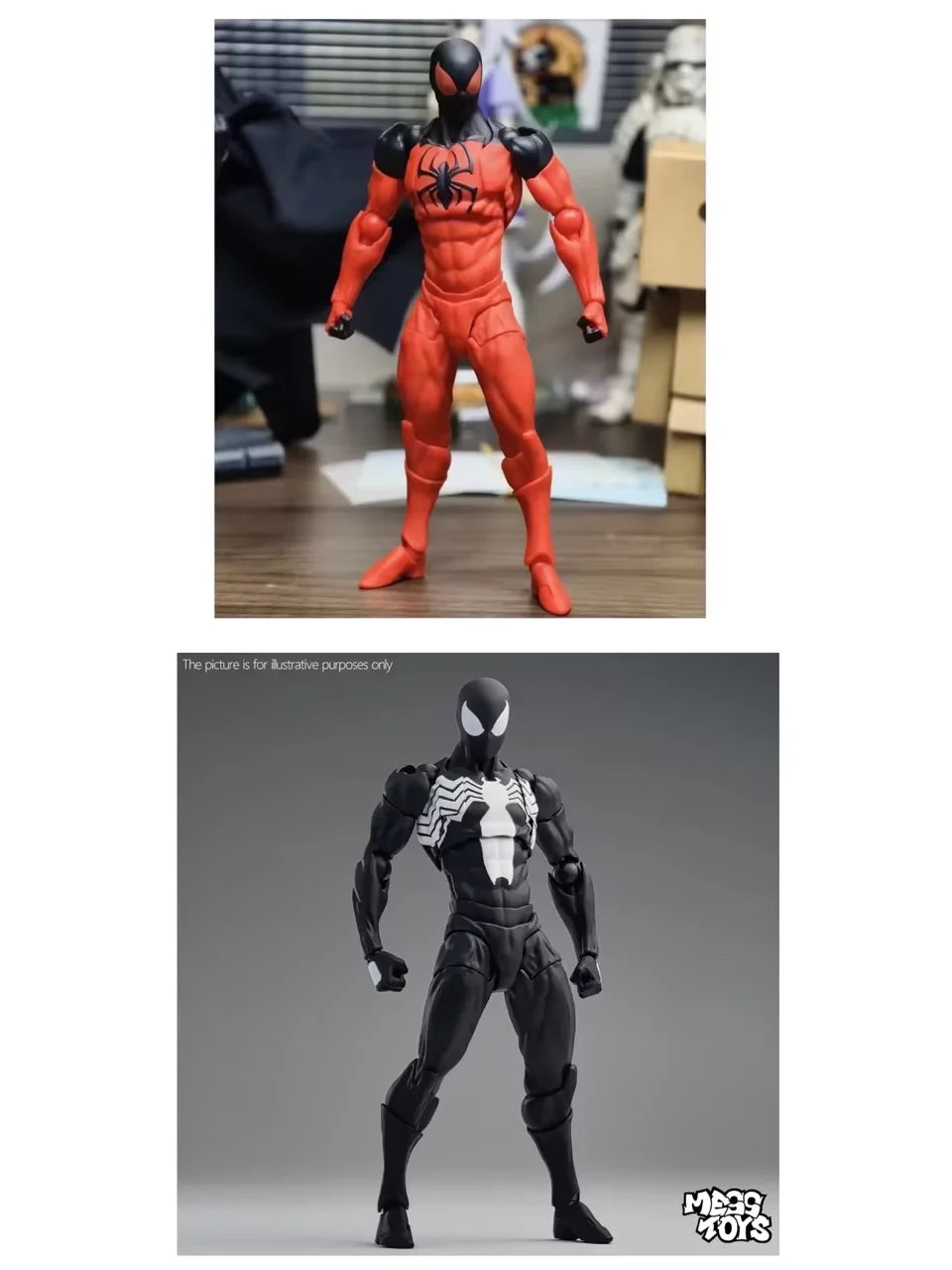 In Stock 2025 New Spider Figure Ct Toys Black Red Spider Mess Toys Anime Action Figure Figurine Statue Model Customized Gift Toy