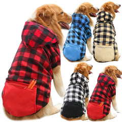 Dog Winter Coat  Pet Jacket Plaid Reversible  Vest Cold Weather Dog Clothes Pet Apparel