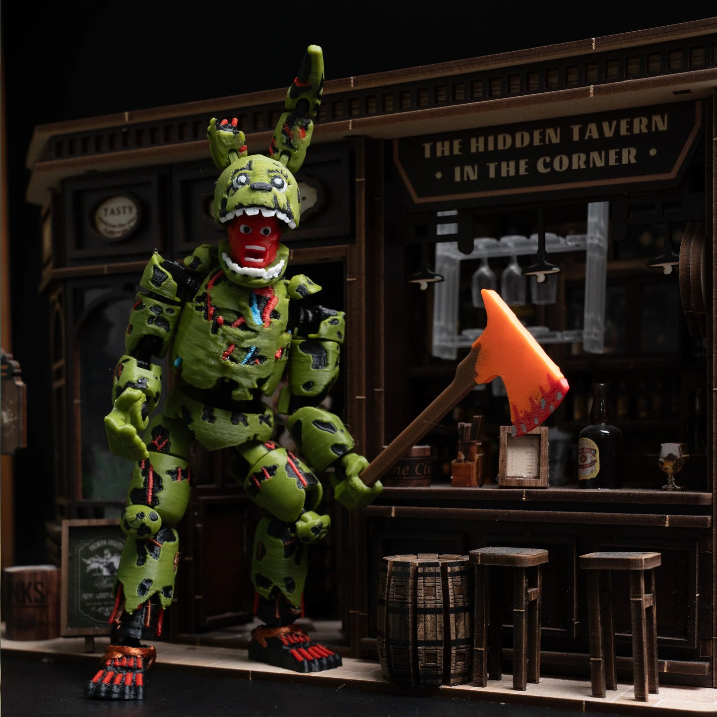 3d Brushed Fnaf Ready Stock Freddy Fazbear’S Pizza Springtrap Toy Action Figure Model Collection Holiday Toy Gift