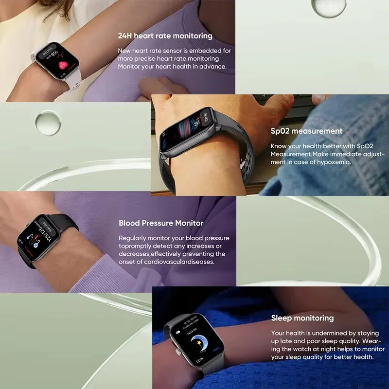 New BOXUXING Watch 5 Global Version Men Women HD AMOLED Screen Heart Rate Bluetooth Call GPS Track Waterproof Sports Smart Watch