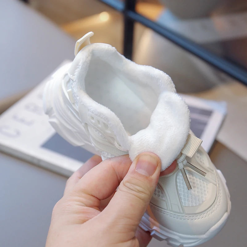 Winter Spring Children Sneakers Boys Handsome White Clunky Sneakers Girls Fashion