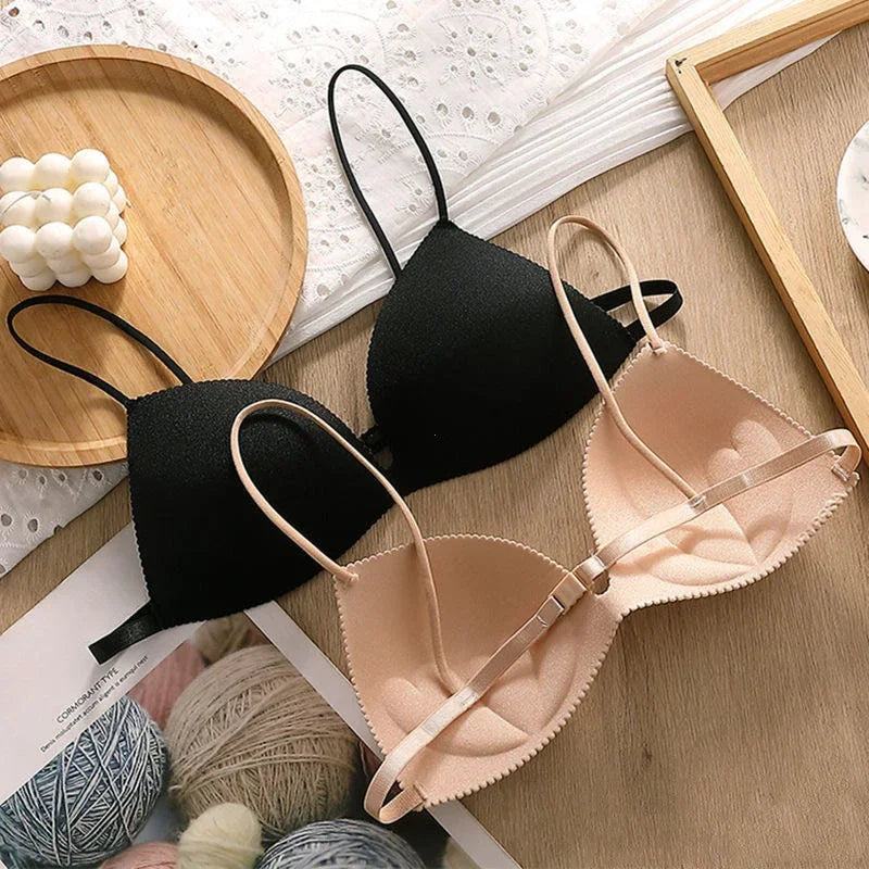 Women Bra Seamless Underwear Women Ultra-thin Thin Shoulder Strap Girls Backless