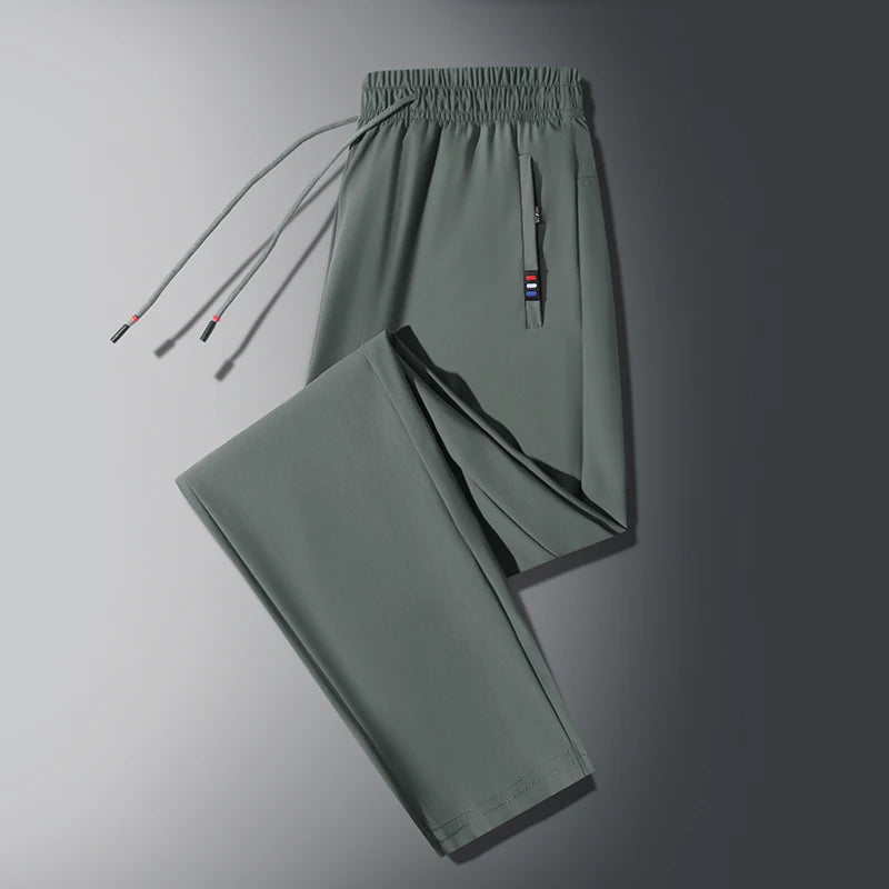 Men's Casual Elastic Sports Pants Thin Breathable Large Size Outdoor