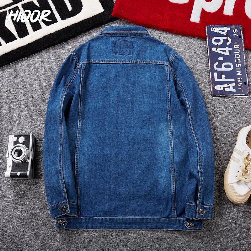 Oversize Denim Jacket Male 8xl Men's Fashion Bomber Jacket