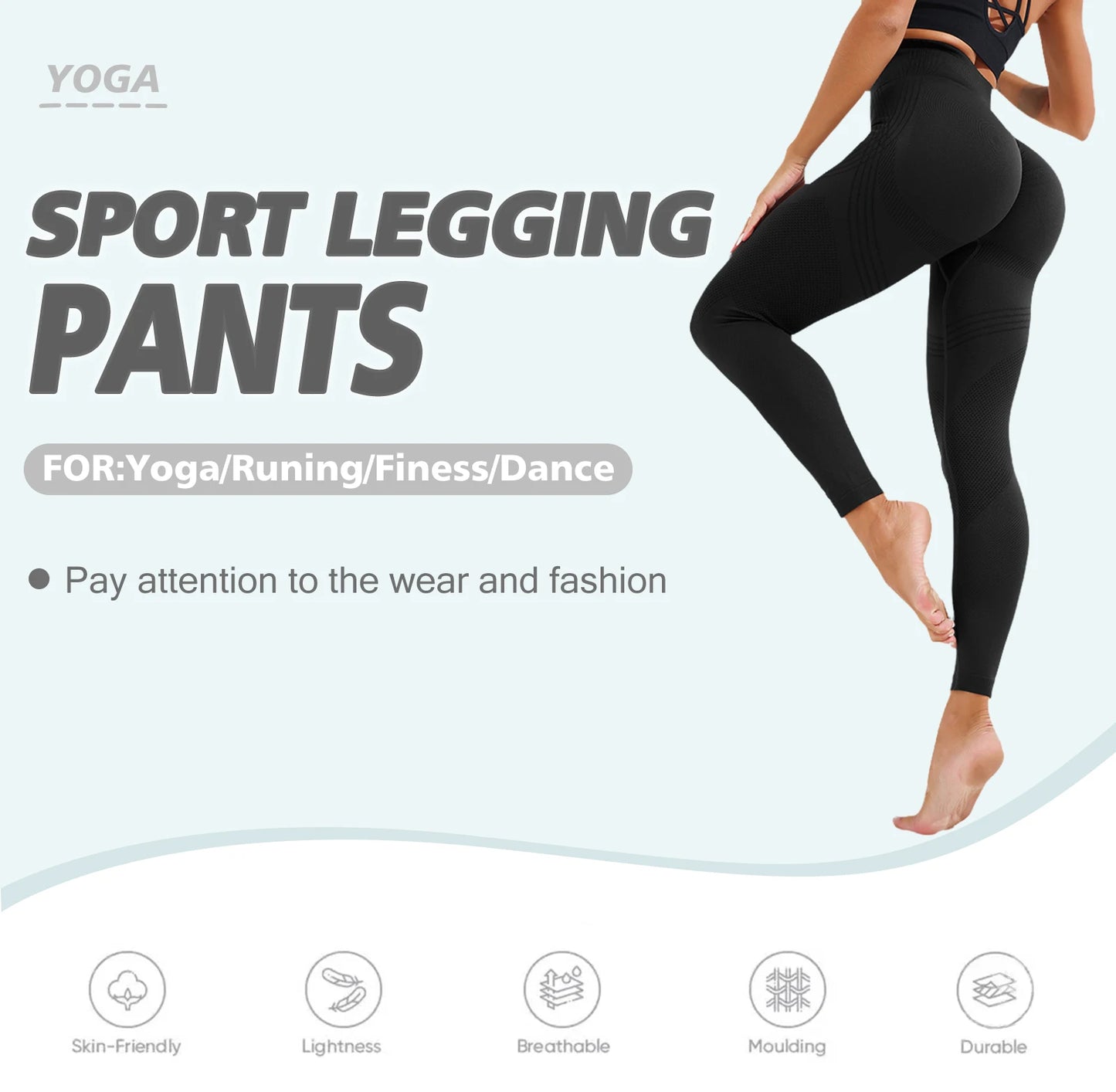 Women's Yoga Leggings High Waisted Leggings Soft Athletic Tummy Control Pants
