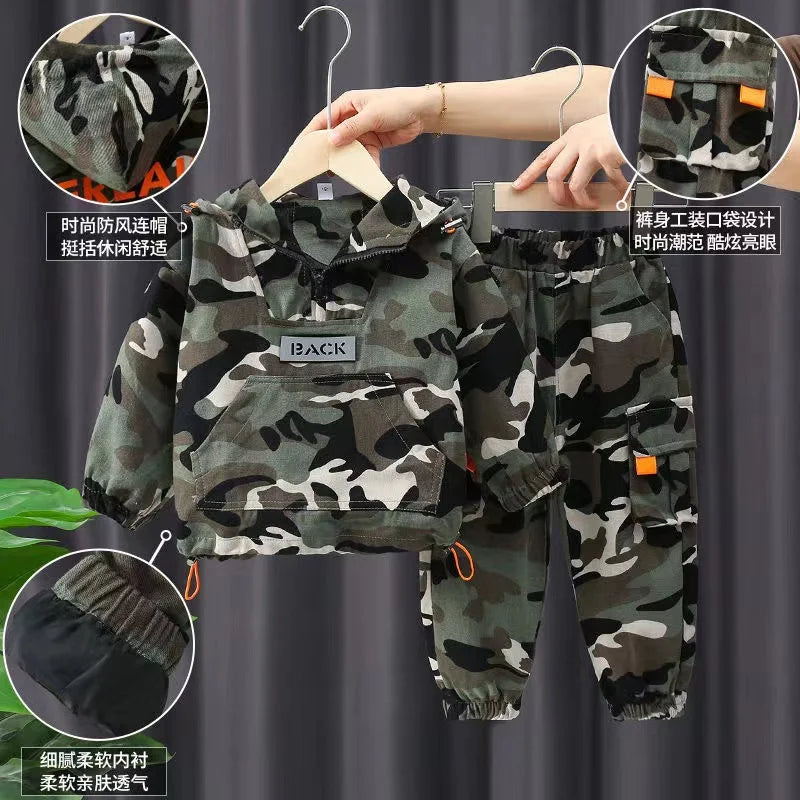 New Spring Autumn Baby Clothes Suit Boys Outfit Sets Koean Baby Boys Coat + Pants SetsChildren's Set 2 To 6 years Kids Outfits